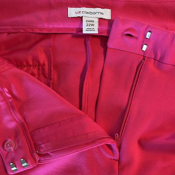 Liz Claiborne-Plus Emma Ponte Womens Mid Rise Slim Fit Ankle
Pant size 22W Pink - Picture 8 of 12